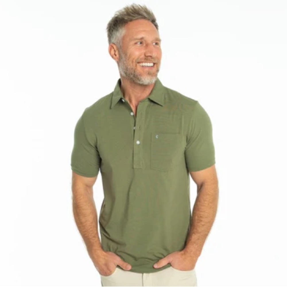 Criquet Olive Green Polo Shirt for Men